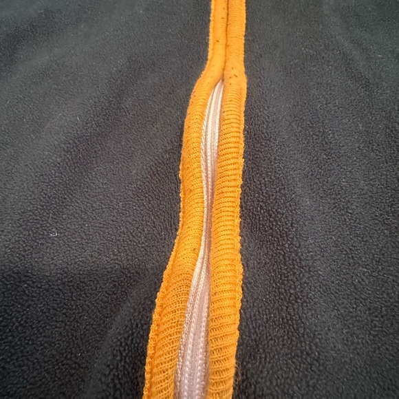 Baby North Dakota Bison Green And Yellow Fleece Zip Front Footies With Hood - Picture 7 of 9